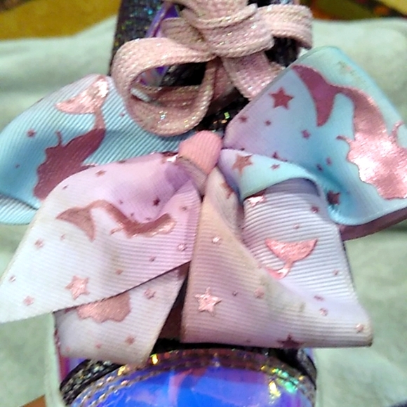 Jojo Siwa Mermaid Shoes. Little Girls Sz 8. Purple, Pink, Sliver Shimmer. - Picture 11 of 11